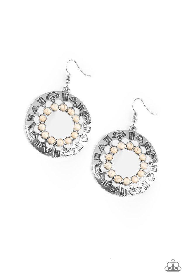 Paparazzi Earring ~ Organically Omega - White