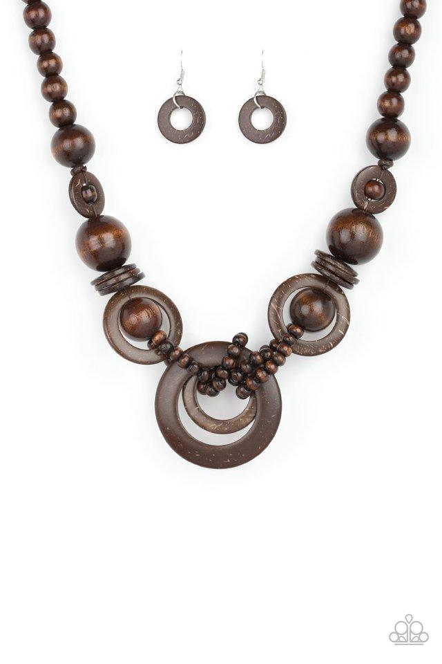 Paparazzi Necklace ~ Boardwalk Party - Brown