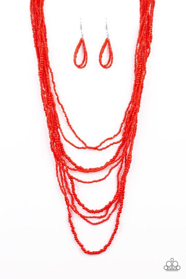 Paparazzi Necklace ~ Totally Tonga - Red