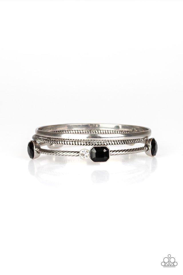 Pulsera Paparazzi ~ City Slicker Sleek - Negro