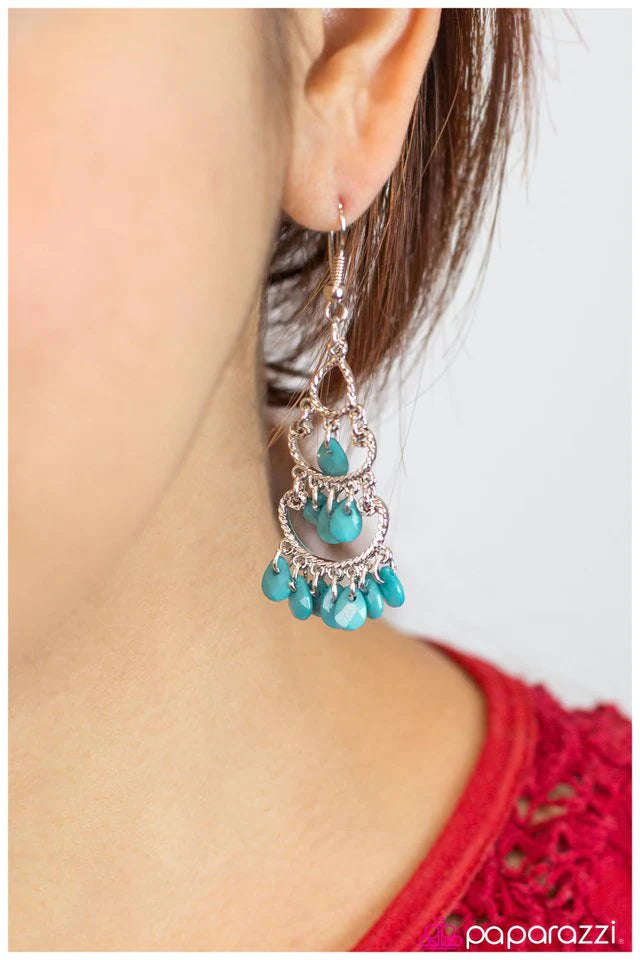 Paparazzi Earring ~ Heaven Sent - Blue