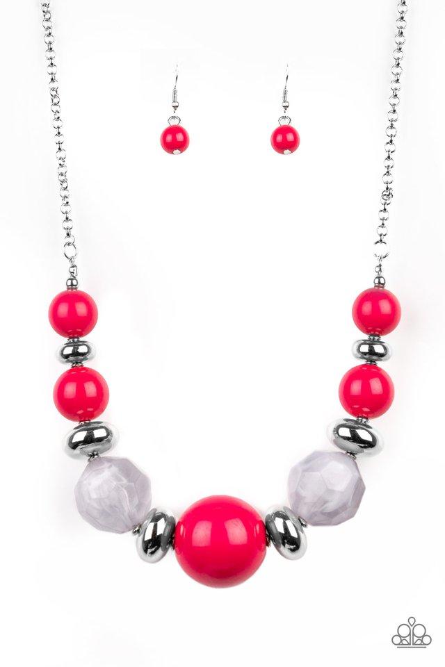 Paparazzi Necklace ~ Daytime Drama - Pink