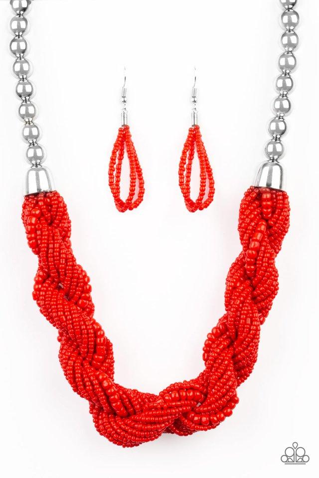 Paparazzi Necklace ~ Savannah Surfin - Red
