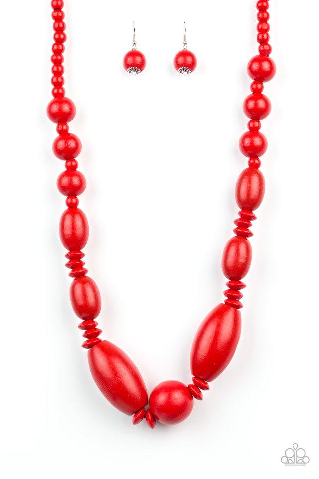 Paparazzi Necklace ~ Summer Breezin - Red