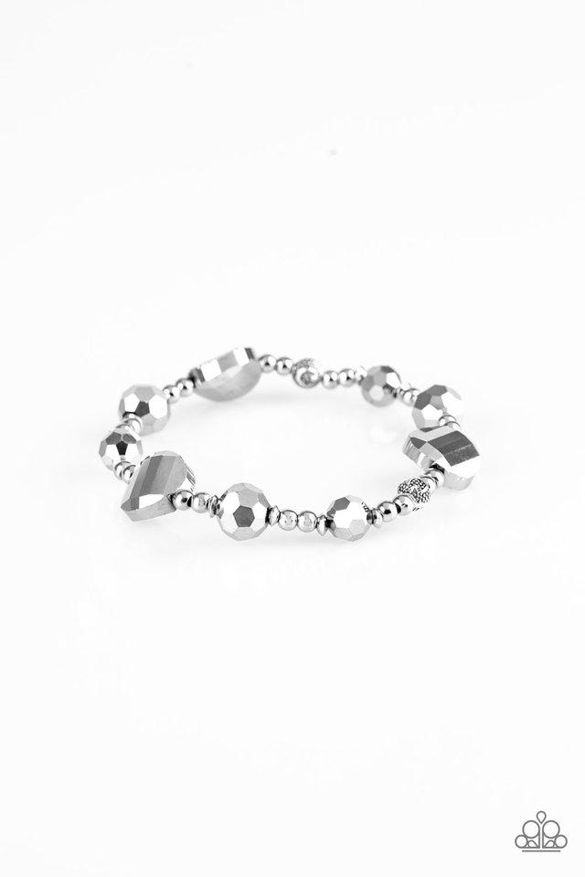 Paparazzi Bracelet ~ Starry-Eyed Elegance - Silver