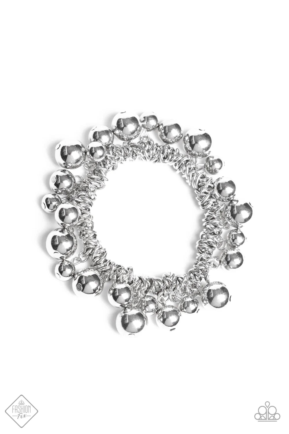 Paparazzi Bracelet ~ Ballroom Baller - Silver