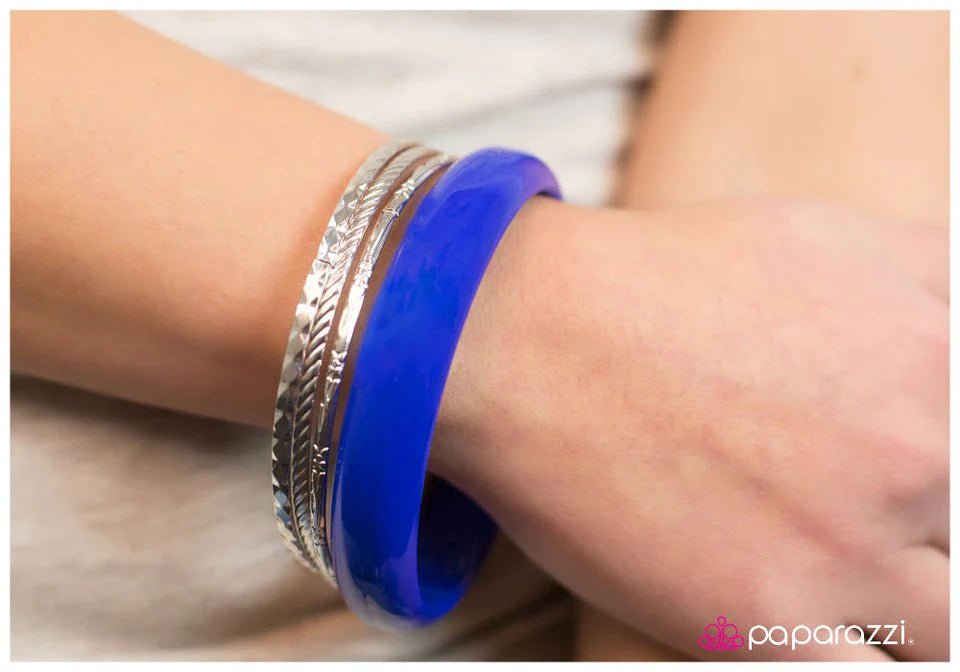 Paparazzi Bracelet ~ Feeling Blue - Blue