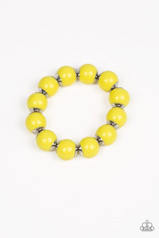 Pulsera Paparazzi ~ Sweet Shop Sweetheart - Amarillo