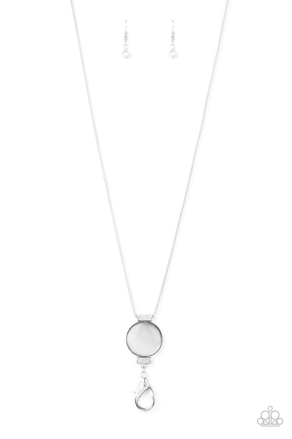 Paparazzi Necklace ~ Happy As Can BEAM - White