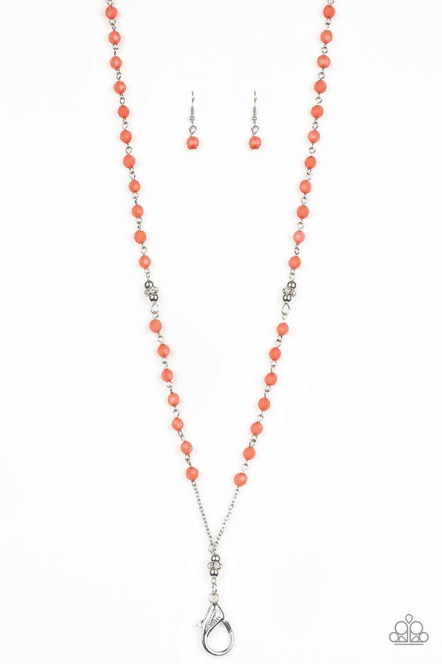 Paparazzi Necklace ~ Tassel Takeover - Orange Lanyard