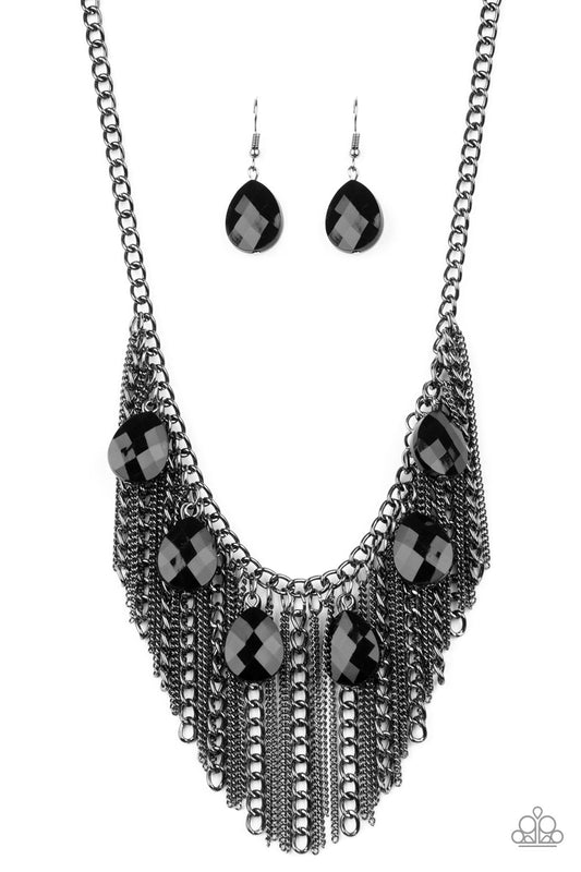 Paparazzi Necklace ~ Vixen Conviction - Black Image