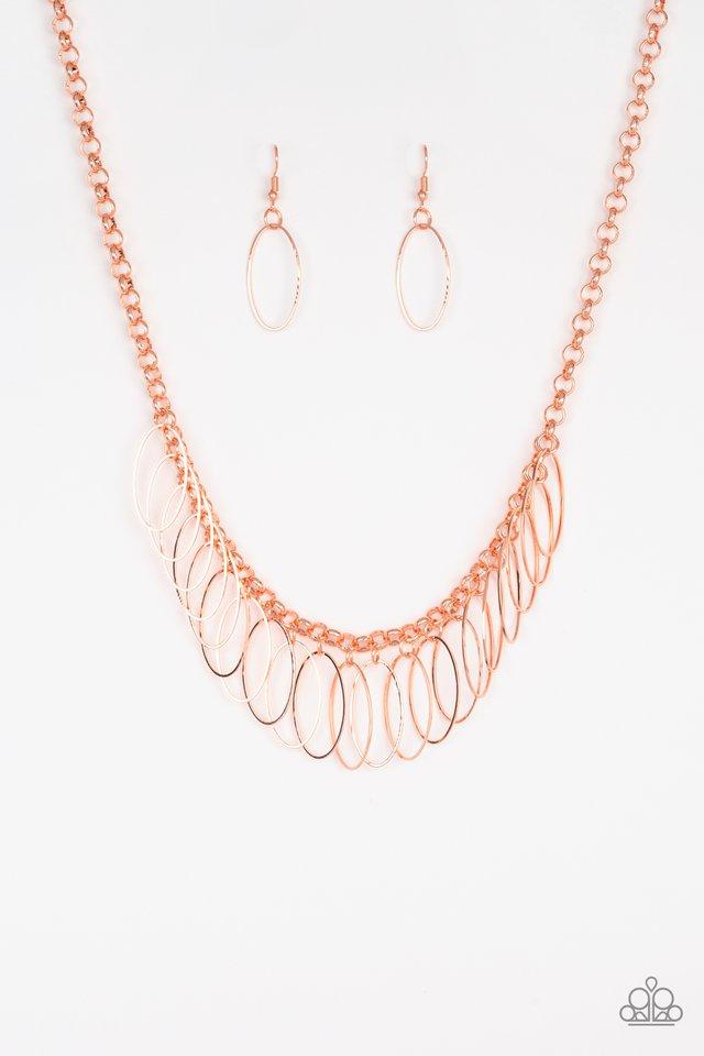Paparazzi Necklace ~ Fringe Finale - Copper