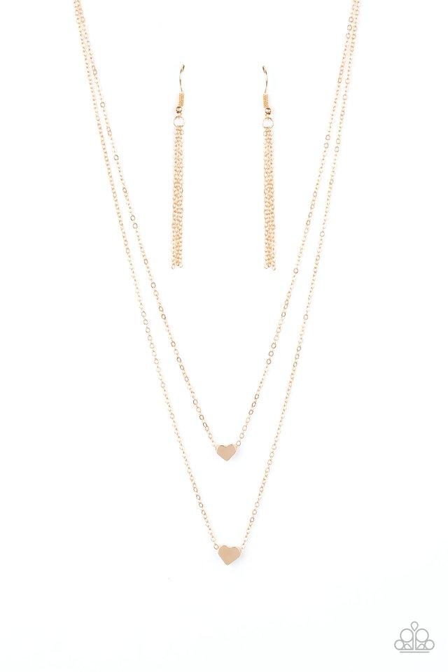 Collar Paparazzi ~ Little Valentine - Oro