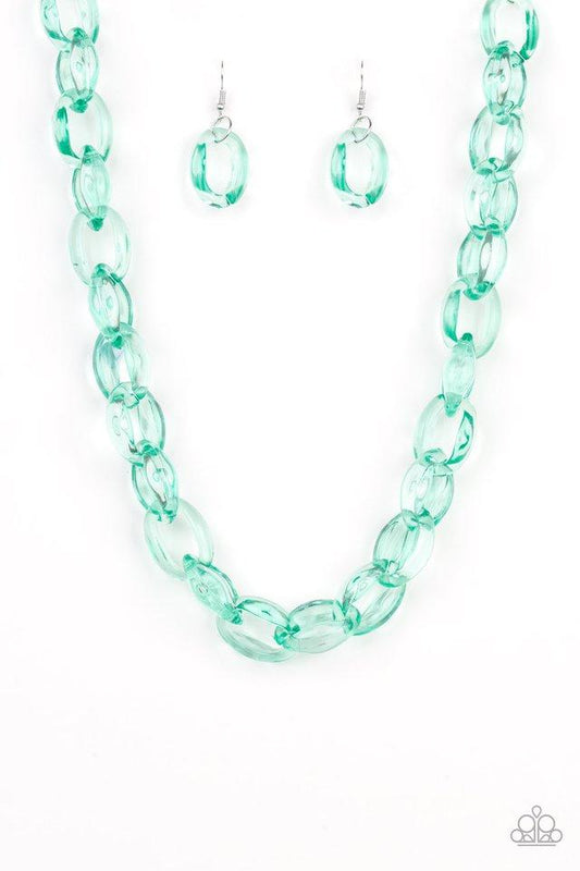 Paparazzi Necklace ~ Ice Queen - Green