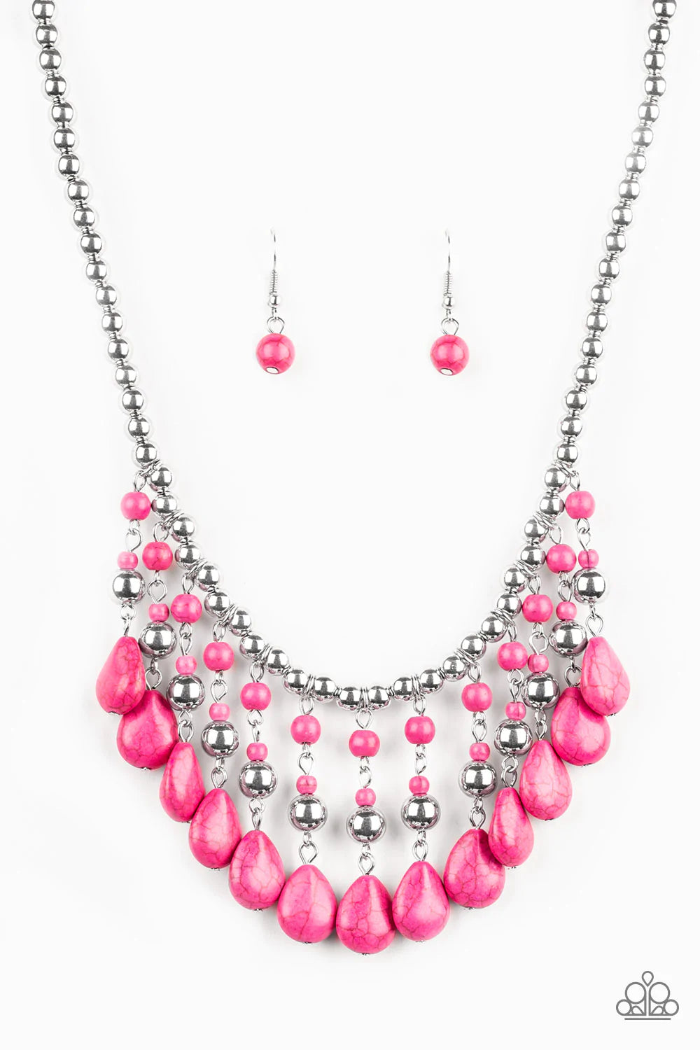 Collar Paparazzi ~ Renacimiento rural - Rosa
