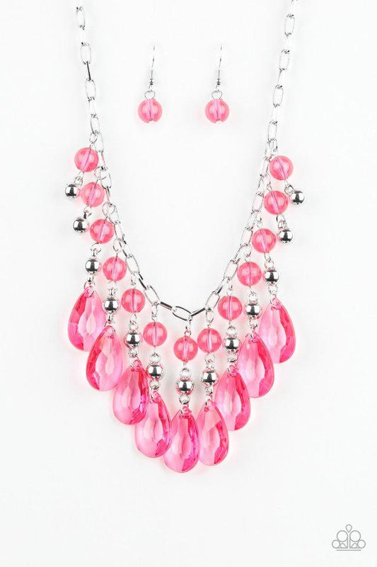 Paparazzi Necklace ~ Beauty School Drop Out - Pink