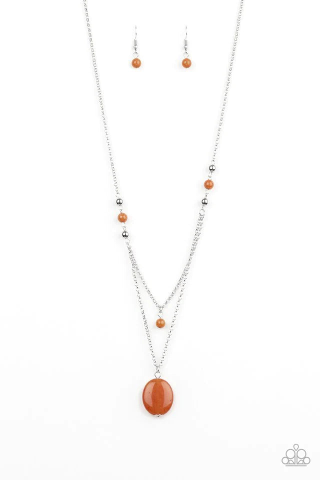 Paparazzi Necklace ~ Time To Hit The ROAM - Orange