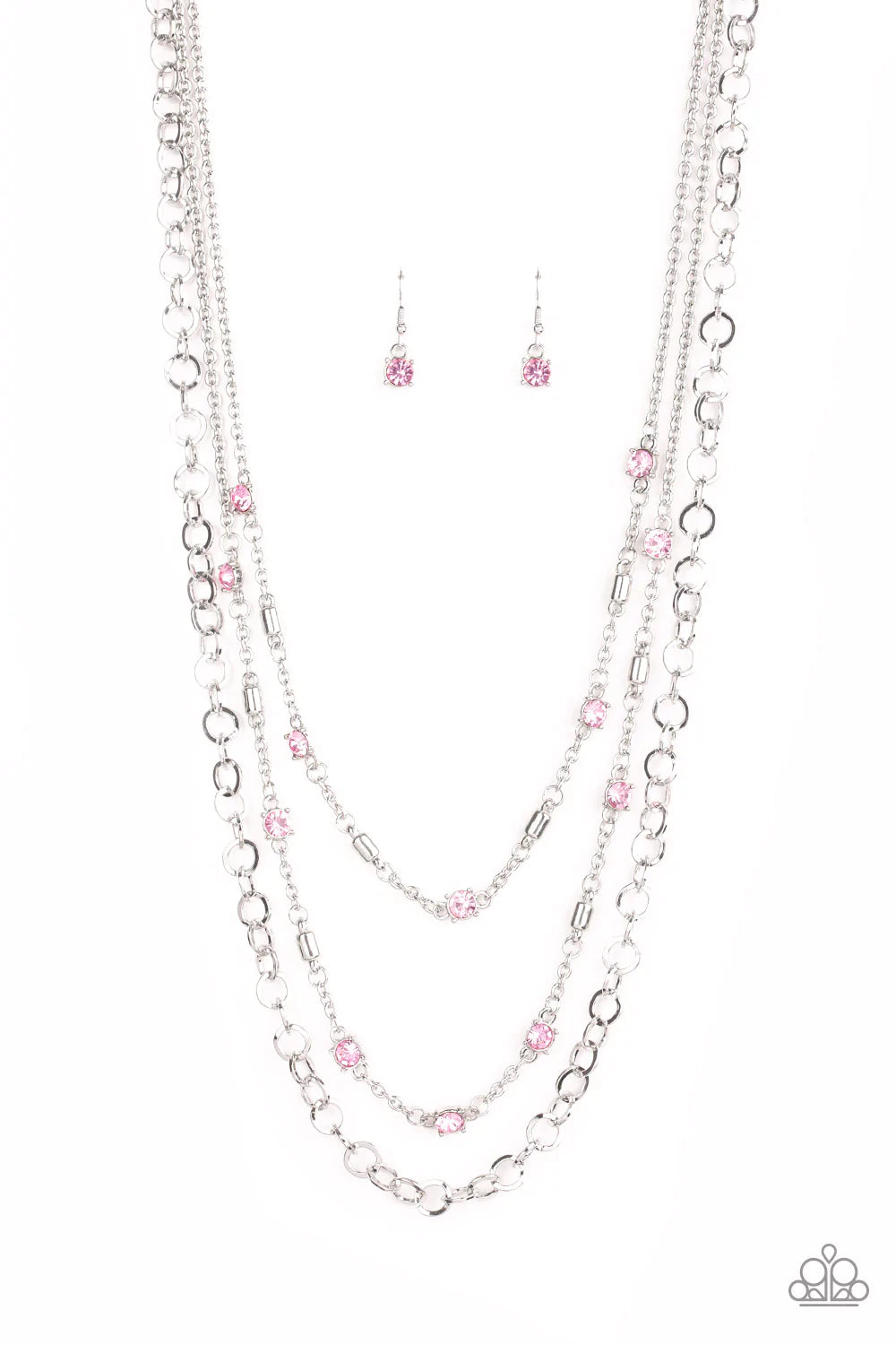 Paparazzi Necklace ~ Metro Mixer - Pink