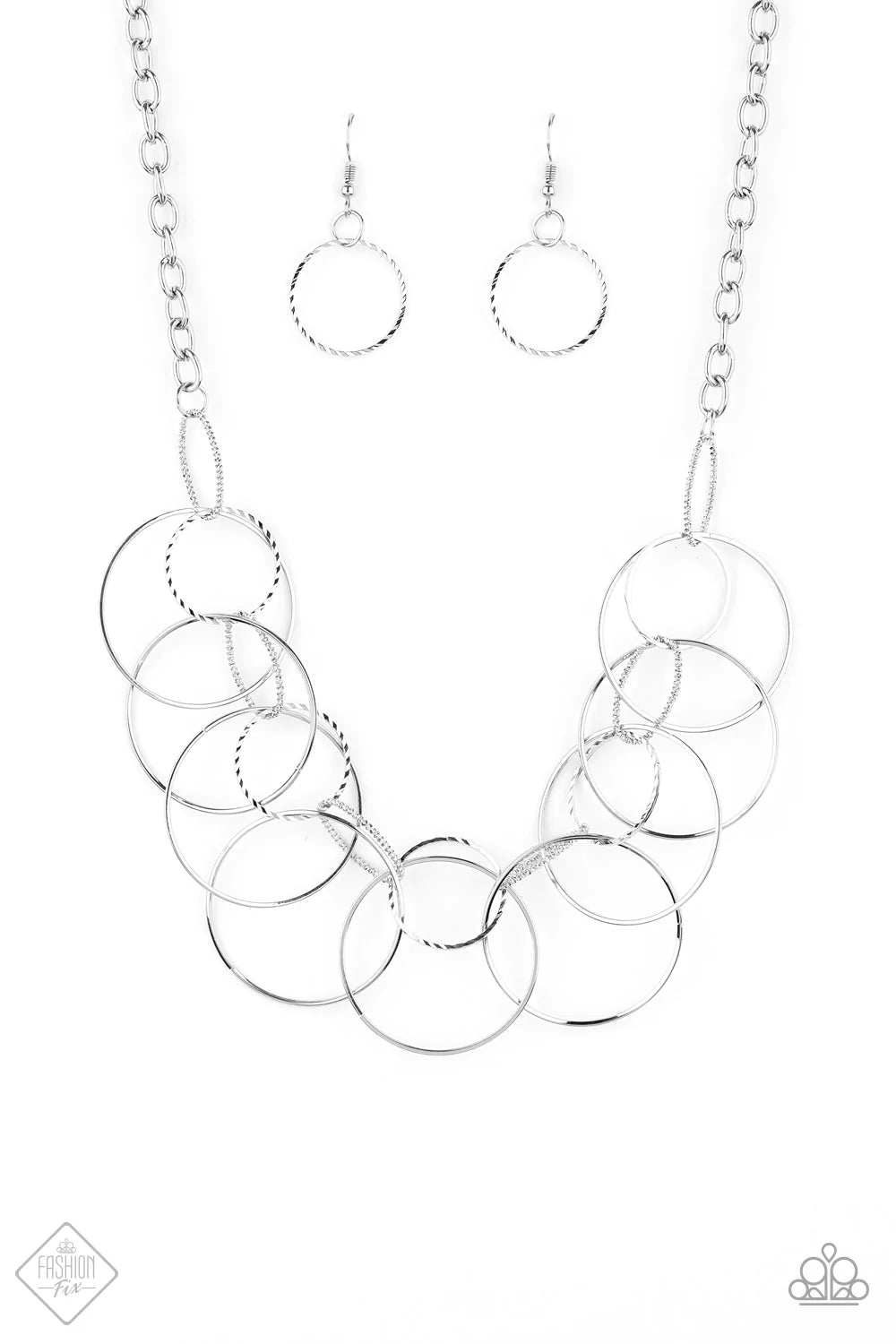 Paparazzi Necklace ~ Circa de Couture - Silver