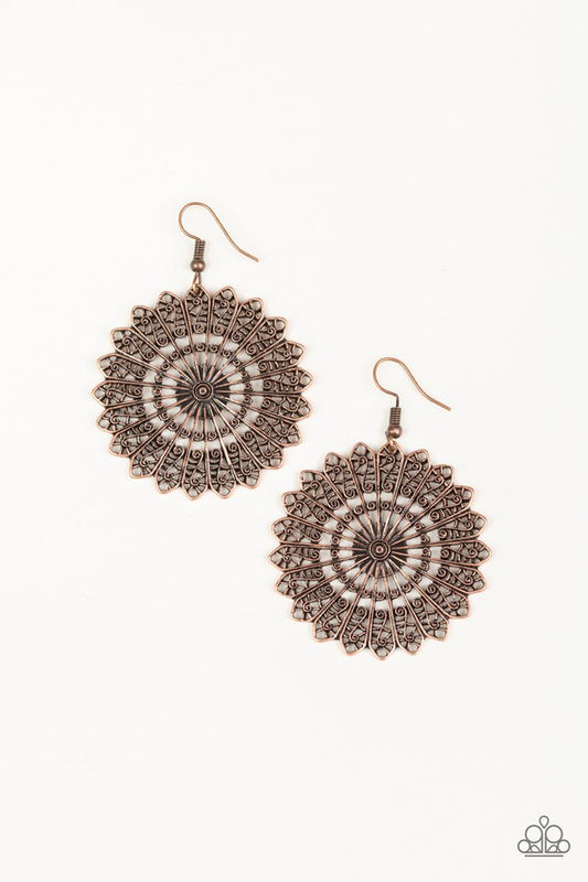 Globetrotting Guru - Copper - Paparazzi Earring Image
