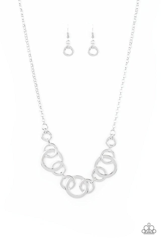 Paparazzi Necklace ~ Going In Circles - Silver