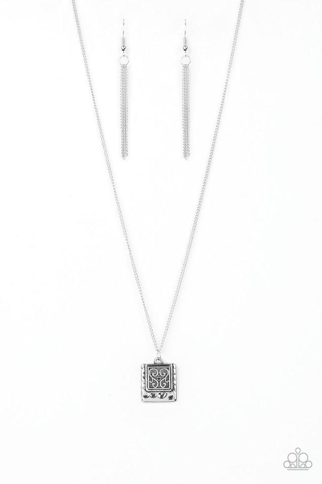 Paparazzi Necklace ~ Back To Square One - Silver