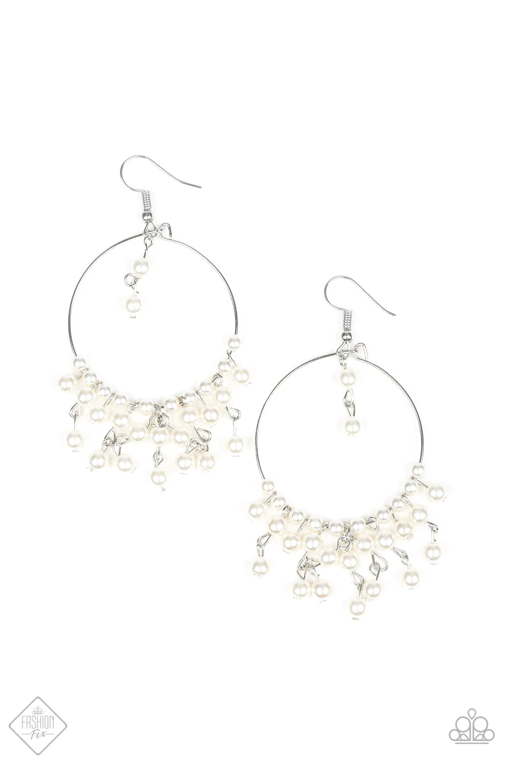 Paparazzi Earring ~ Now On Broadway - White