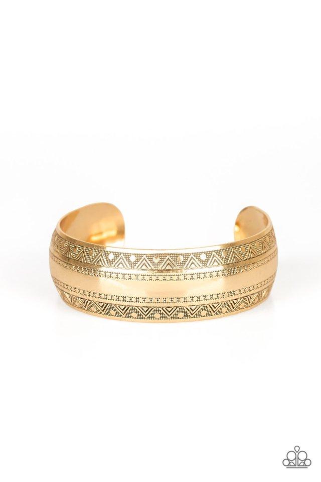 Paparazzi Bracelet ~ Desert Peaks - Gold