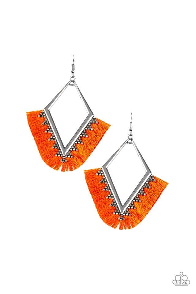 Paparazzi Earring ~ When In Peru - Orange