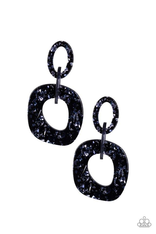 Paparazzi Earring ~ Confetti Congo - Blue