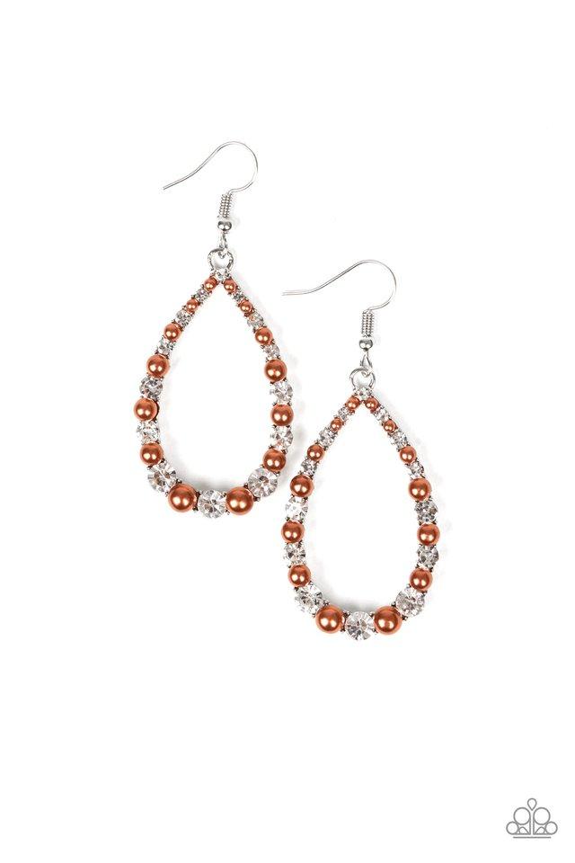 Paparazzi Earring ~ Gala Go-Getter - Brown