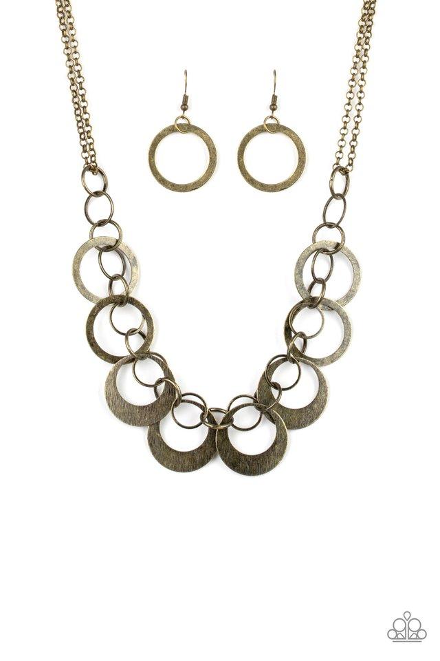 Paparazzi Necklace ~ In Full Orbit - Brass