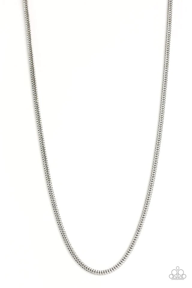Paparazzi Necklace ~ Killer Crossover - Silver