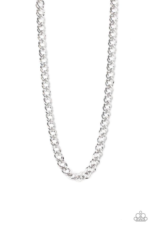 Collar Paparazzi ~ Invicto - Plata