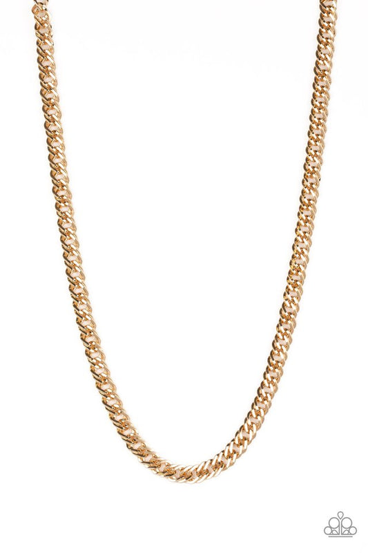 Undefeated - Gold - Paparazzi Necklace Image