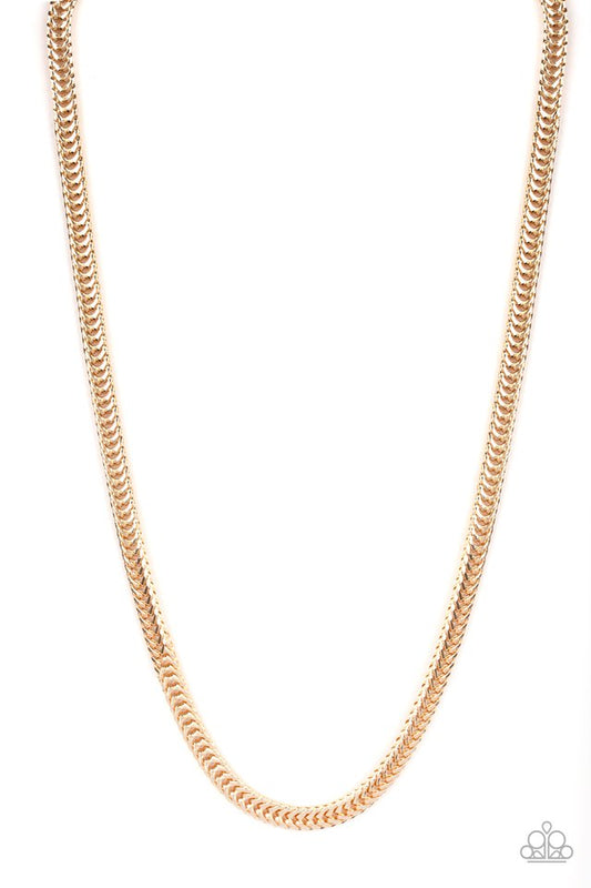 Knockout King - Gold - Paparazzi Necklace Image