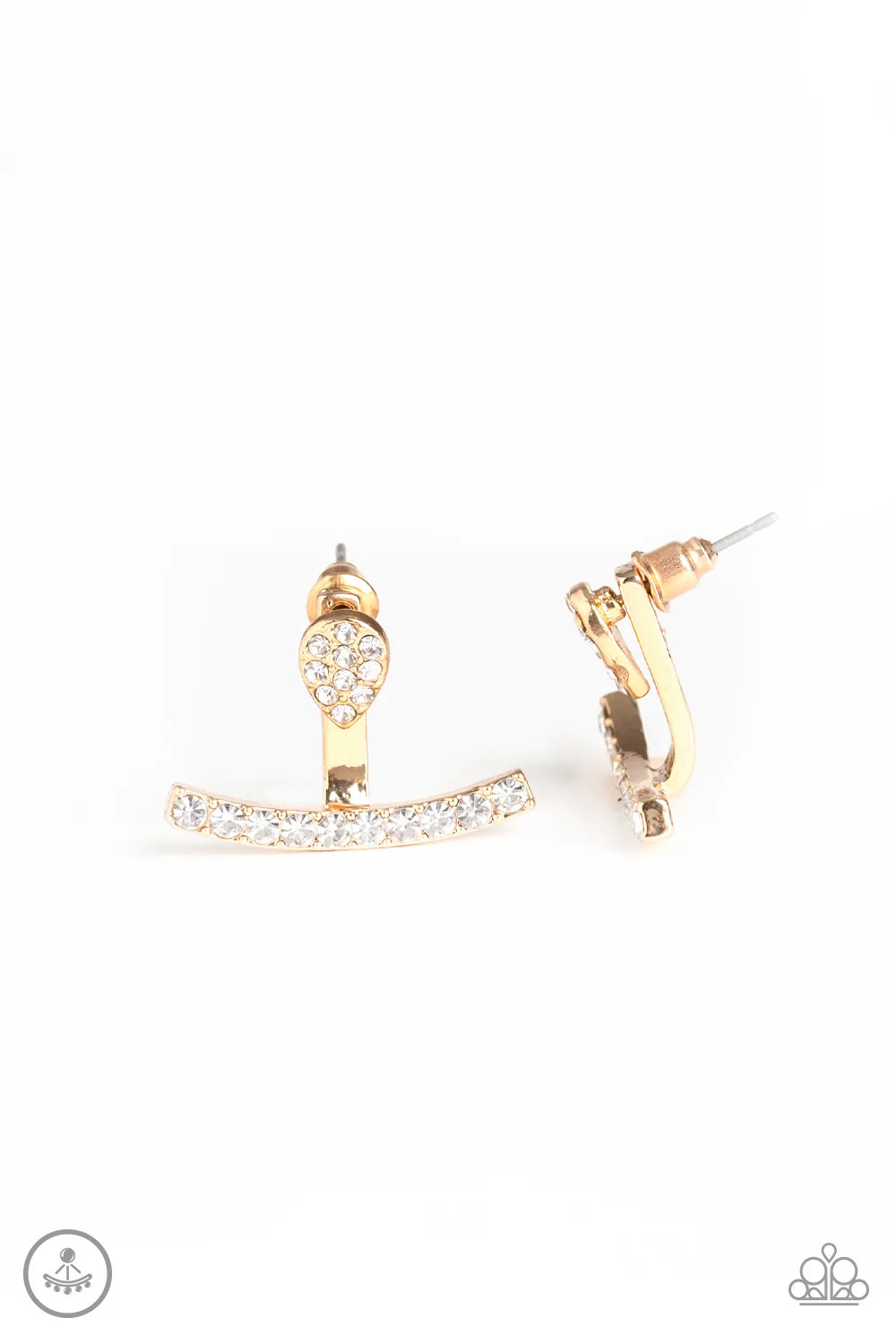 Paparazzi Earring ~ Glowing Glimmer - Gold