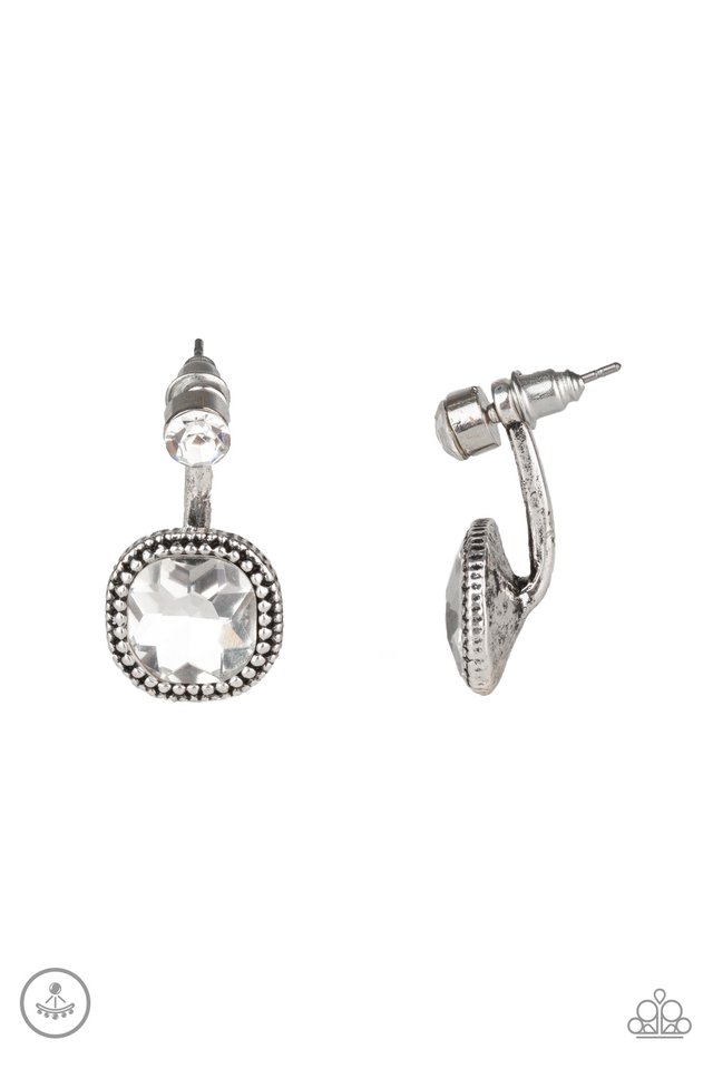 Celebrity Cache - White - Paparazzi Earring Image
