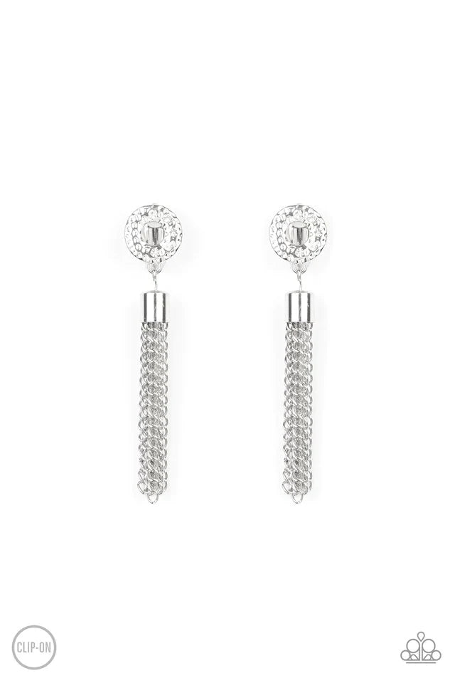 Paparazzi Earring ~ Perfectly Prestigious - White