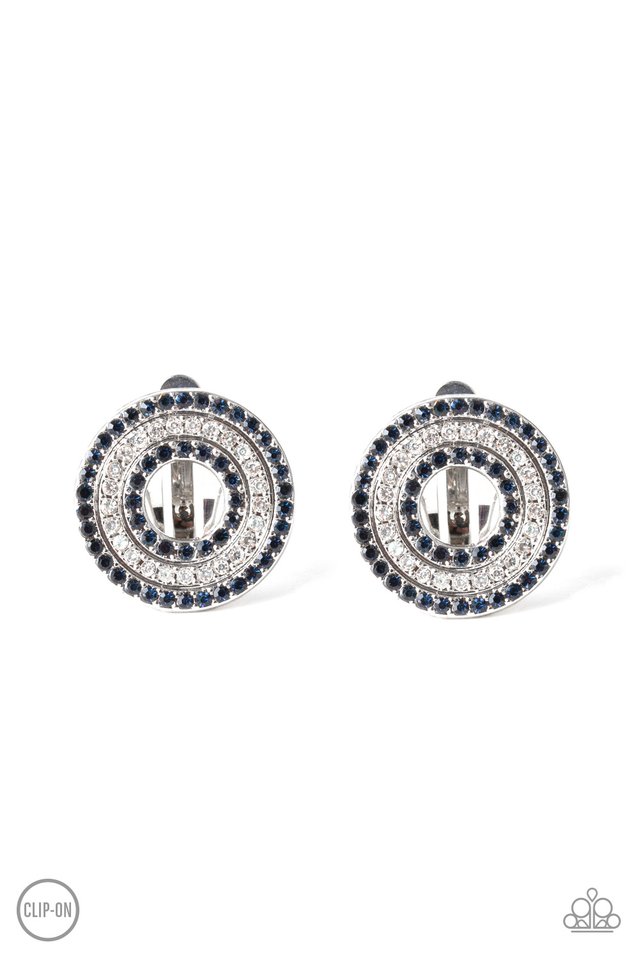 Spun Out On Shimmer - Blue - Paparazzi Earring Image