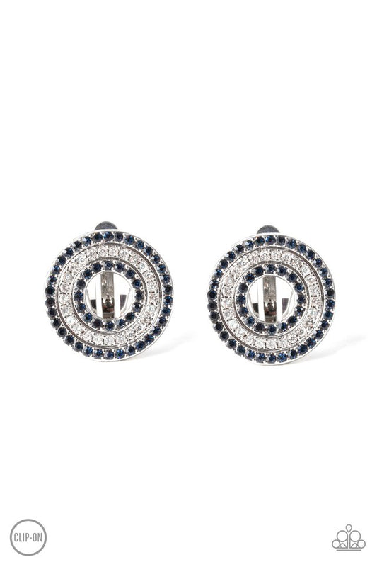 Spun Out On Shimmer - Blue - Paparazzi Earring Image