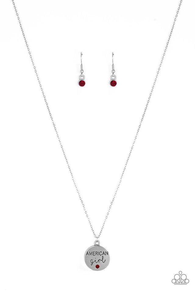 Collar Paparazzi ~ American Girl - Rojo