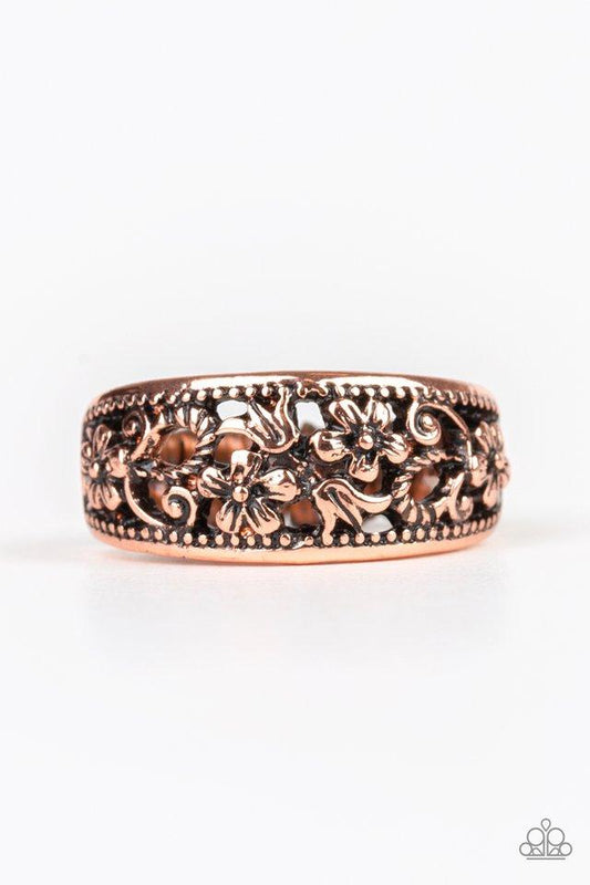 Paparazzi Ring ~ Breezy Blossoms - Copper
