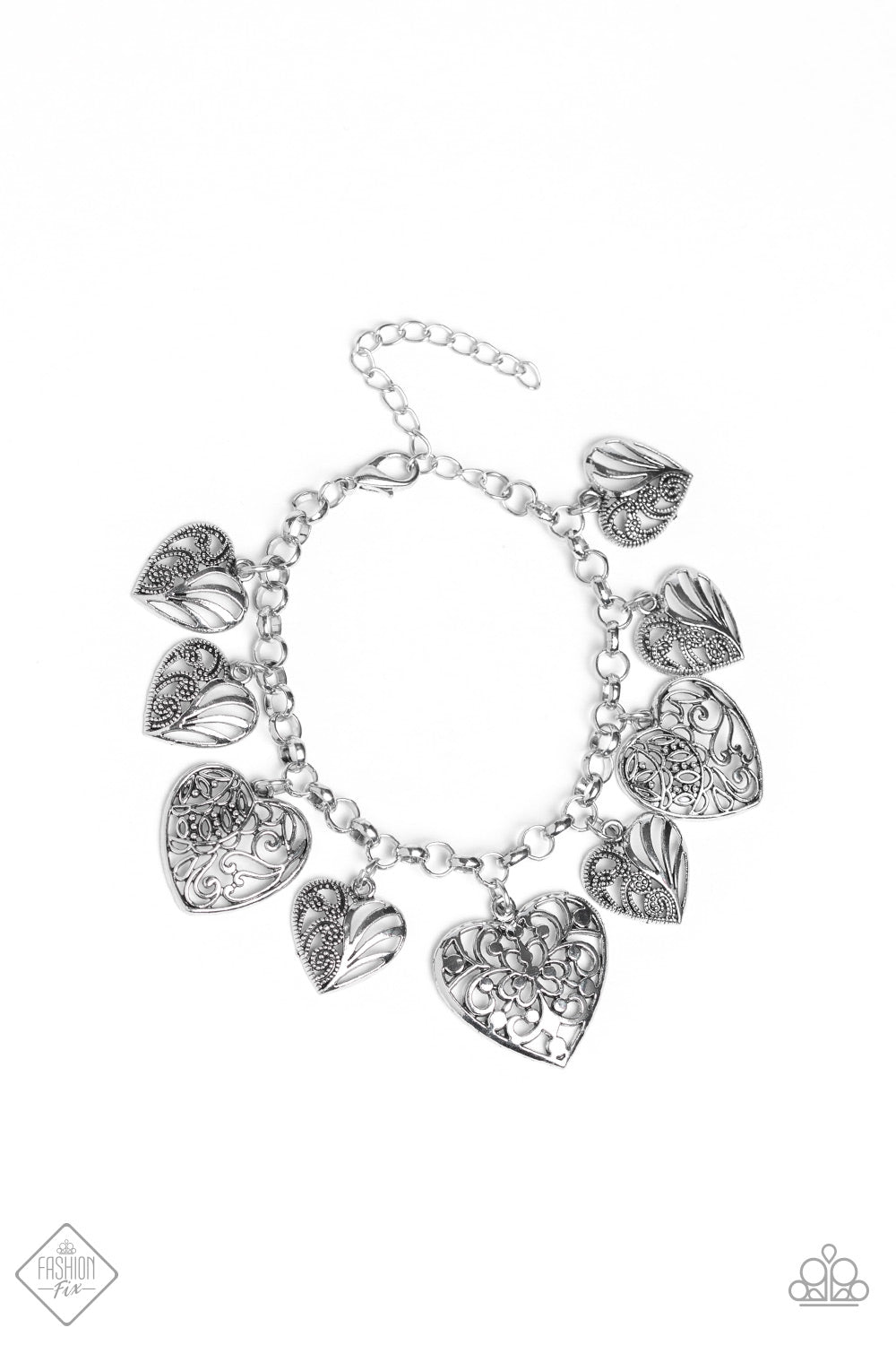 Paparazzi Bracelet ~ Completely Devoted - Silver