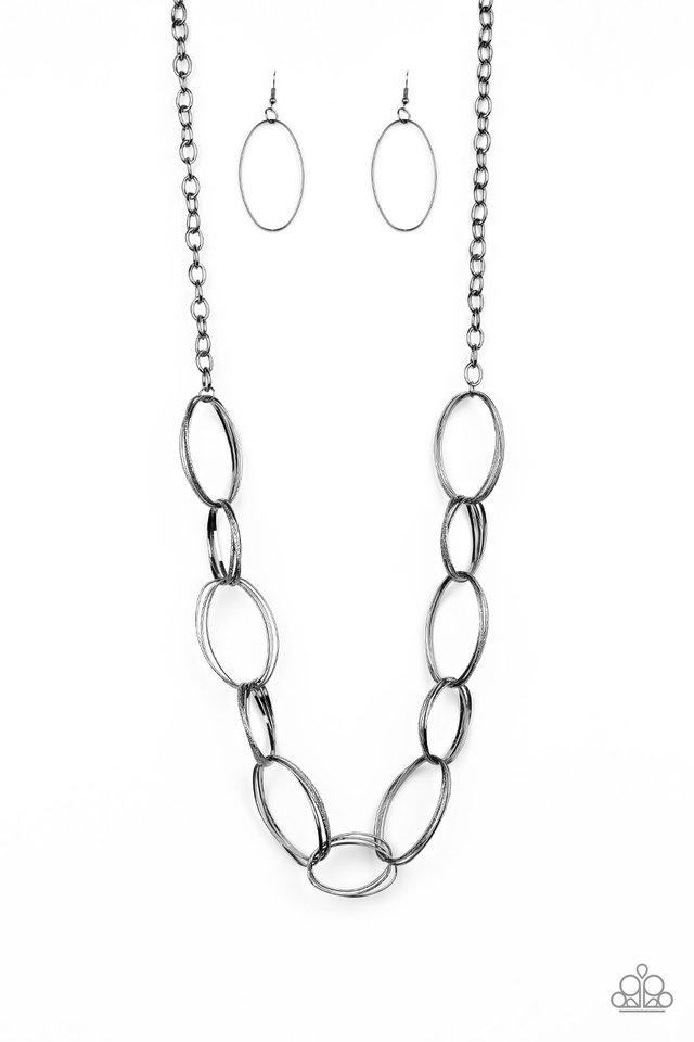 Paparazzi Necklace ~ Ring Bling - Black