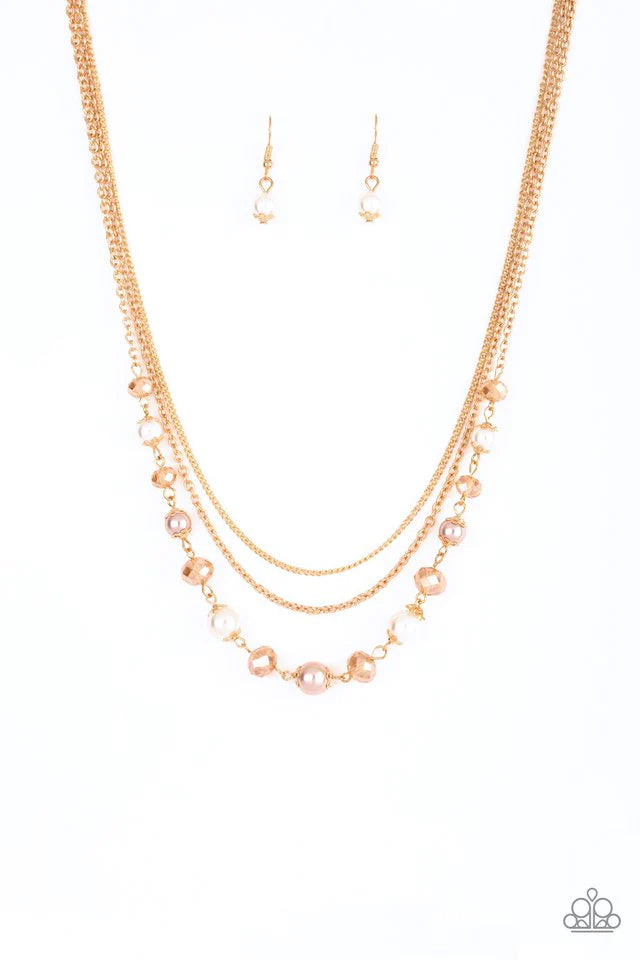 Paparazzi Necklace ~ Tour de Demure - Gold