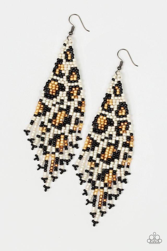 Paparazzi Earring ~ Bodacious Bombshell - White