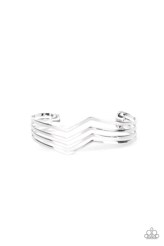 Paparazzi Bracelet ~ Waverunner - Silver
