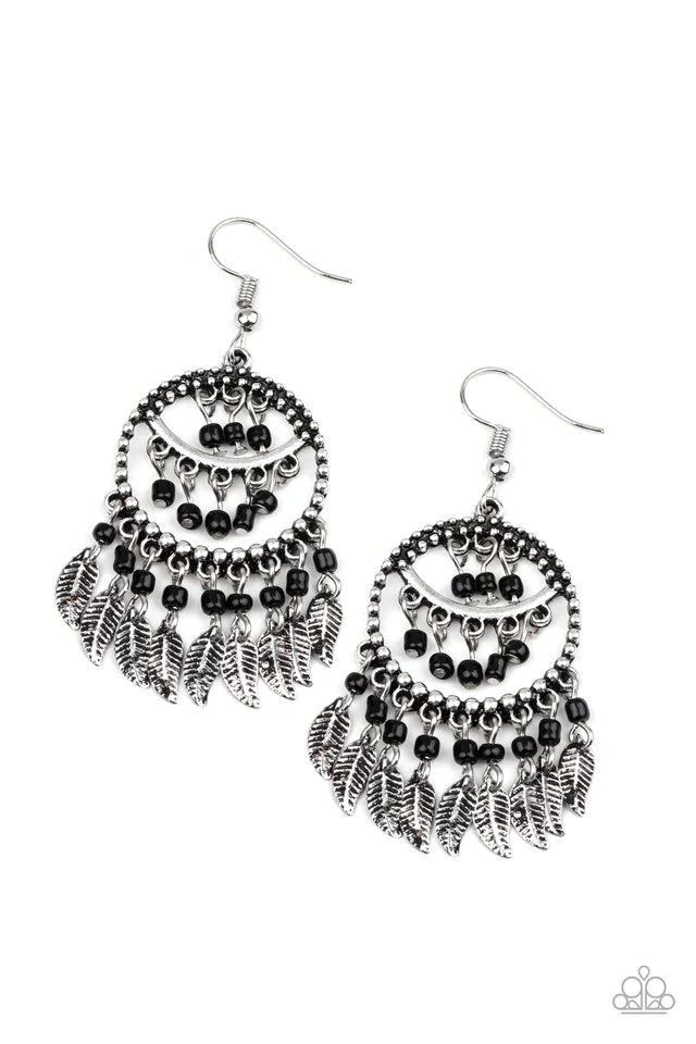 Paparazzi Earring ~ Herbal Remedy - Black