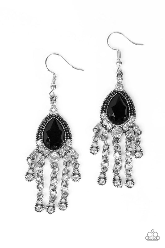 Paparazzi Earring ~ Bling Bliss - Black